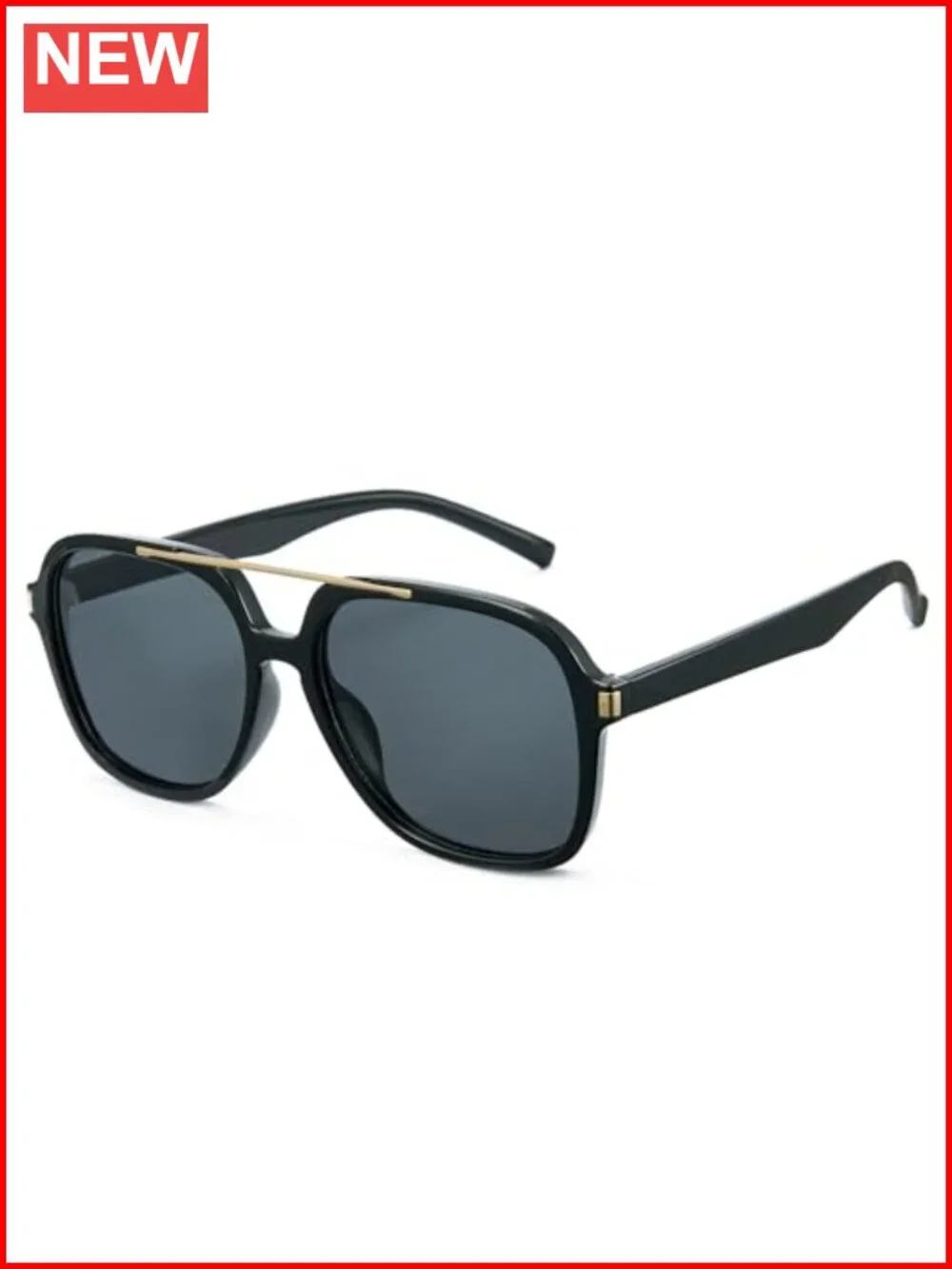 Oversized Aviator Sunglasses Women Men Retro Gold Metal Sun Glasses Tangle Free